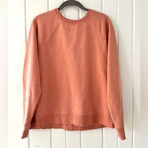 Haven Well Within Light Orange Crew Neck Sweatshirt, Sz M (P2P: 21.5”)